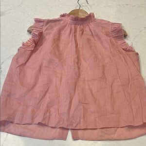 Frame Denim Blush‎ Ruffle Top Size XS